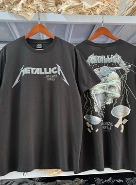 Metalica金属乐队 经典专辑...And Justice for All短袖男女夏薄t