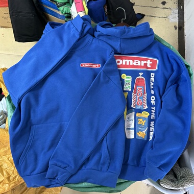 出口美国 刺绣 东海岸滑板周边 复古街头玩味感 连帽卫衣男女薄绒