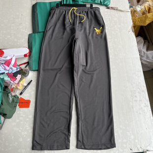 松紧欧码 外贸尾货 休闲宽松皮卡丘运动居家卫裤 直筒长裤 9484 男士