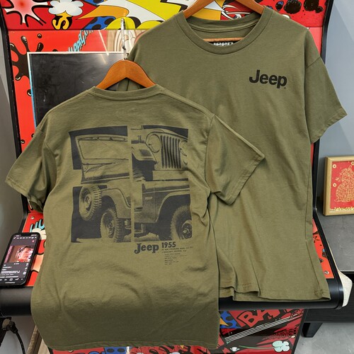 美版 吉普1955 CJ-5越野车文化衫 工装风复古男女短袖夏薄t恤休闲