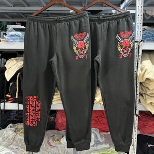 男长裤 复古休闲卫裤 收脚运动 恶魔与花朵美式 StrgerThing奇怪物语