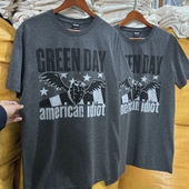 T恤T 美版 复古男女短袖 Day绿日乐队摇滚朋克夏薄美式 Shirt Green