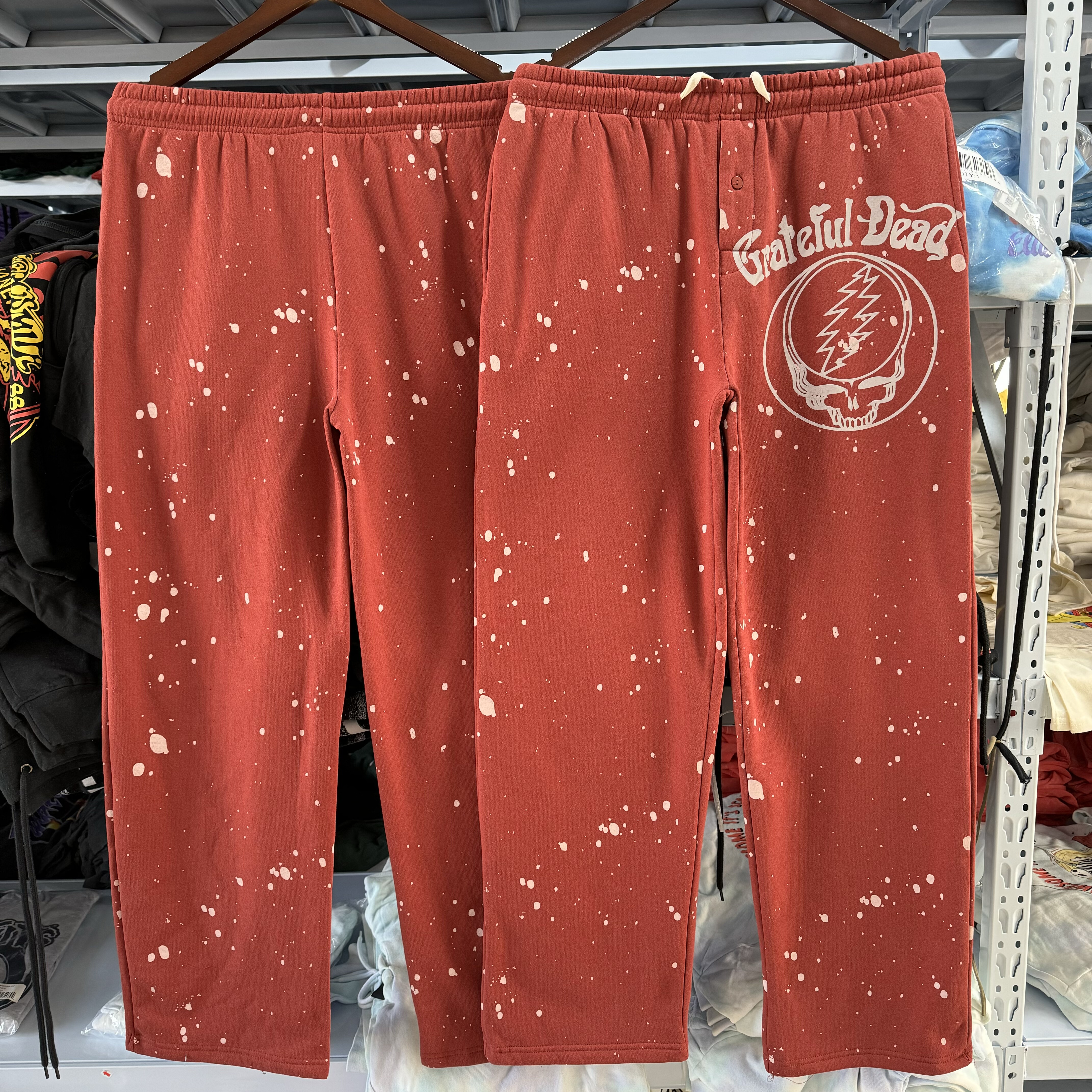 泼墨染 感恩而死乐队Grateful Dead美式摇滚复古直筒家居卫裤薄绒