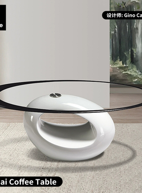 Dubai Coffee Table迪拜茶几大孔几桌简约现代设计椭圆玻璃边几