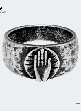 RONINMADE复古纯银上帝之手戒指男女小众尾戒情侣礼物中古高级