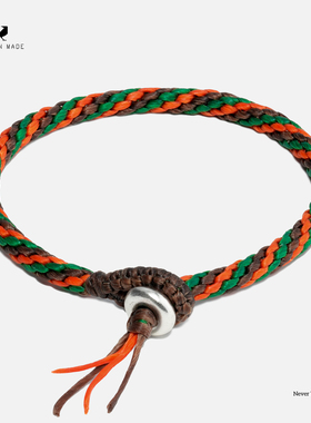 RONINMADE高级复古绿色蒂芙罗编织手绳男女手镯情侣手链礼物