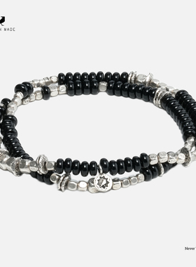 RONINMADE纯银复古尼克兰双层手链男女情侣首饰礼物串珠中古礼物