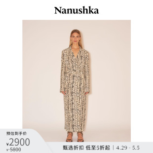 优雅修身 SALUS 女士 NANUSHKA 连衣裙 欧普波纹中长款 甄选折扣