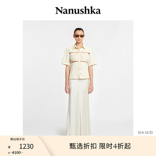 甄选折扣 休闲小众镂空设计感短袖 NANUSHKA SATU 衬衫 女士