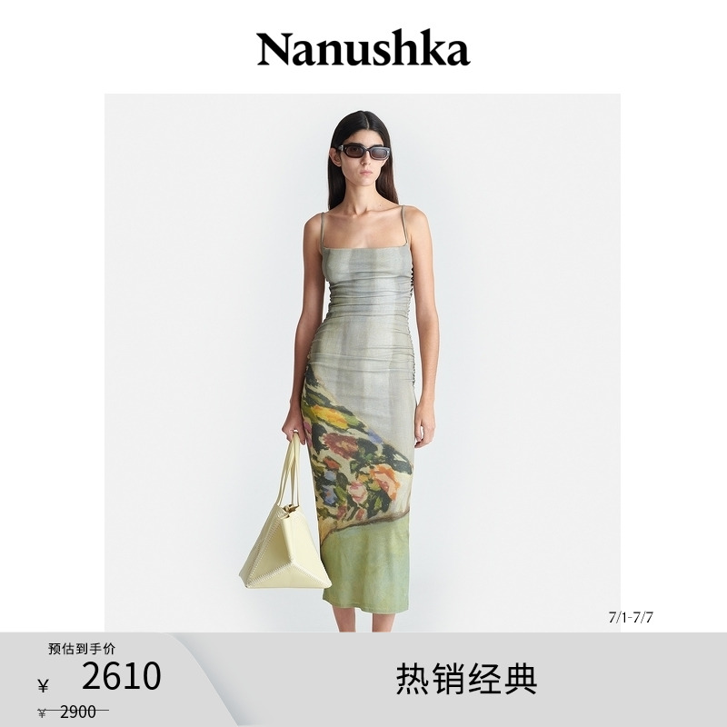 【热销】【新色上新】NANUSHKA 女士 ALEXA 中长款修身吊带连衣裙
