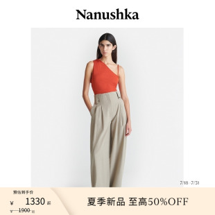 季 NANUSHKA 末折扣 垂褶上衣 女士MILDA 不对称无袖