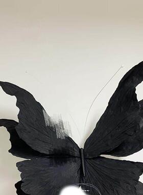 巨网具PFa3yzUg红黑色型蝴蝶婚庆纸艺美陈橱窗婚礼道工立体手布置