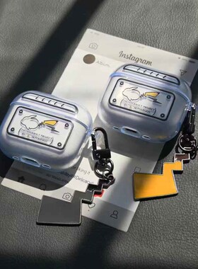 二次元皮卡丘适用oppo encoair4pro保护套encoair4新声版蓝牙耳机套通透明air4新声版软壳