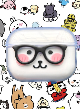 眼镜熊适用oppo encofree4耳机保护套air4pro保护壳encoair4i新声版耳机encox3套可爱encor4卡通encoclip软壳