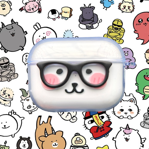 眼镜熊适用oppo encofree4耳机保护套air4pro保护壳encoair4i新声版耳机encox3套可爱encor4卡通encoclip软壳