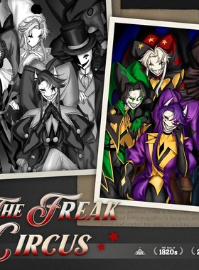 【画师授权】怪诞怪胎马戏团1820s/2020s同人原创周边 双闪吧唧