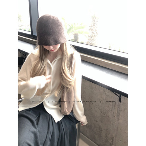 【福利5折清仓】csk丘比特 “轻松rich”100羊绒一体机毛开衫长裙