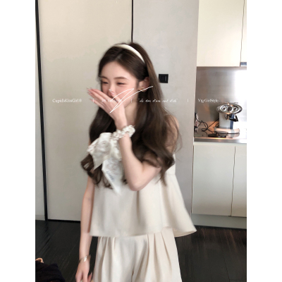 【福利6折清仓】csk丘比特Beloved意中人 A摆设计背心高腰短裤set