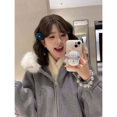 系复古运连帽动衫202穿5秋冬ITA毛新款慵女懒风小韩搭休闲IU众I宽