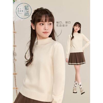 紫涵衣半领内搭打冬底高衫女Z4Z0JDS百3新款Z4Z0JDS3甜美季木士耳