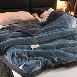 毛毯冬季 加厚加绒珊瑚绒毯子小被子法兰绒床单绒毯沙发毯午睡盖毯