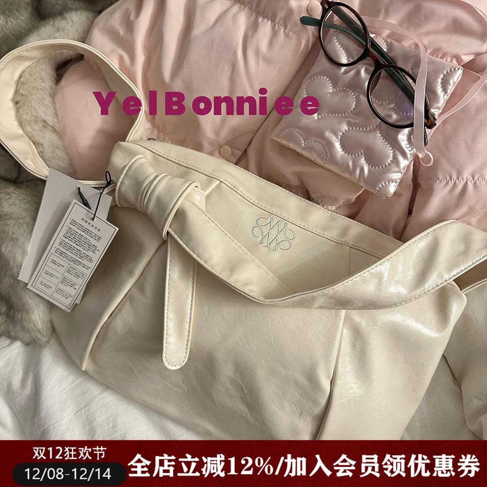 野啵妮韩国小众大容量牛角包