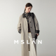MSLAN都市轻感 大衣26早春 复古撞色休闲风衣外套英伦风通勤中长款