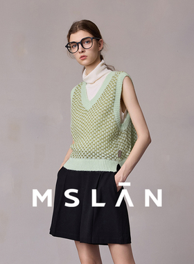 【北岛叙事】MSLAN26春法式镂空马夹含马海毛叠穿背心MFCE2001