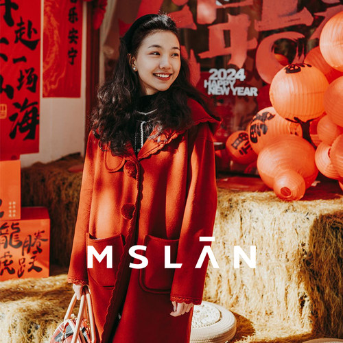 【圣诞红】MSLAN重工毛呢大衣
