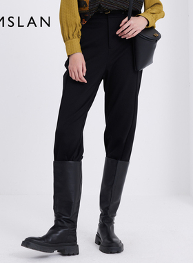 【质感罗马面料】MSLAN简约直筒宽松舒适修身小脚裤女MEAN6701