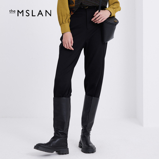 小脚裤 MSLAN简约直筒宽松舒适修身 女MEAN6701 质感罗马面料