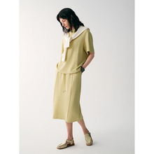 真两件丨MSLAN爆款套装 25夏宽松休闲烫钻T恤短袖透气半裙套装