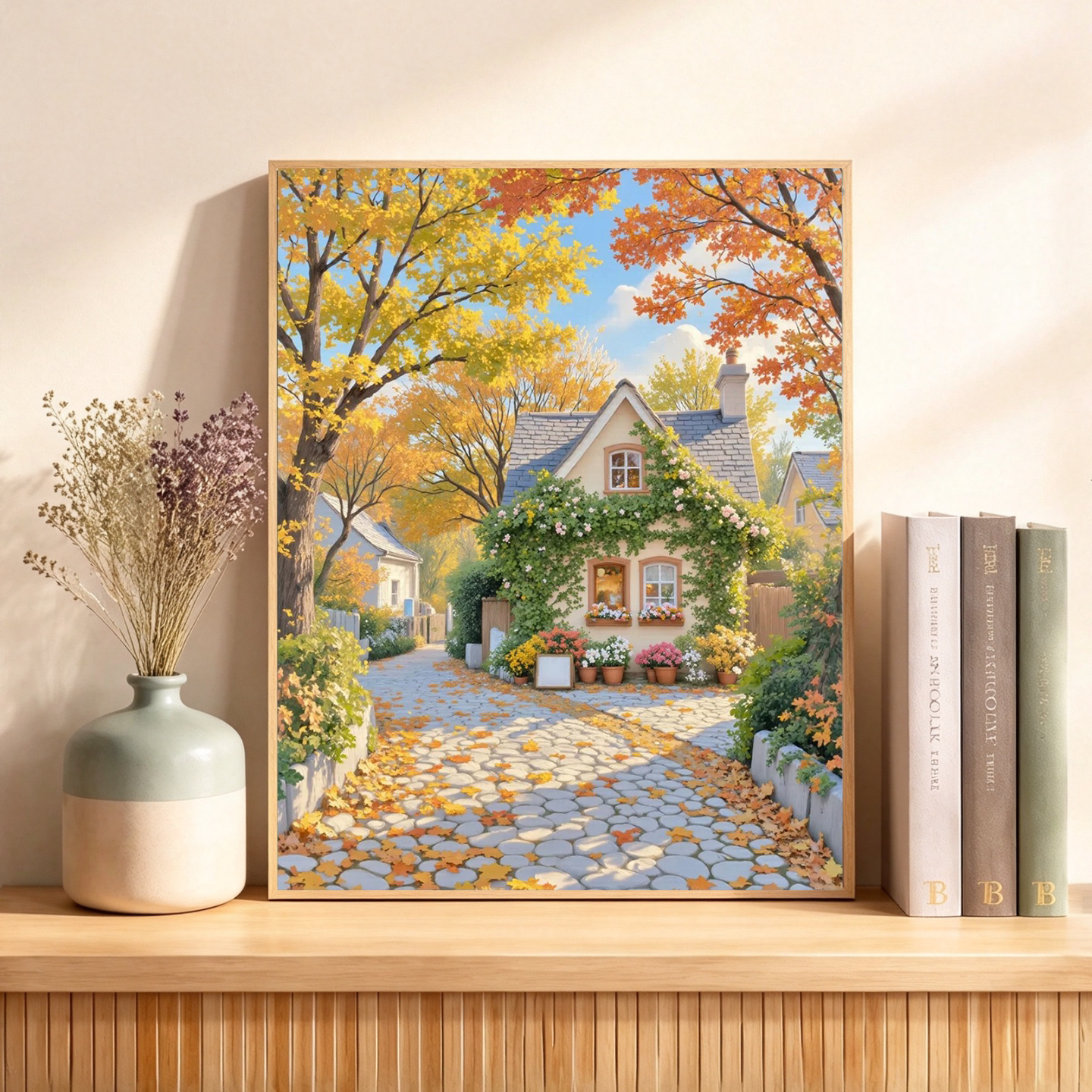 童话小屋数字油画diy填充油彩画