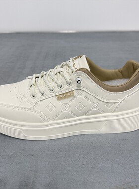 男鞋小白鞋2026新款春皮厚底男士休闲百搭板鞋