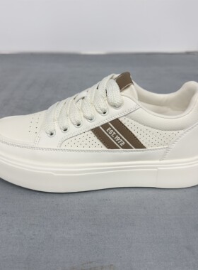 2026舂商场同款新款男鞋小白鞋运动板鞋厚底休闲鞋