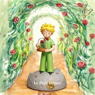 小王子手捧玫瑰花情人节礼物正版音乐盒八音盒女生生日礼物浪漫