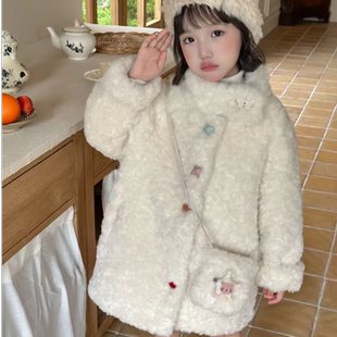 【现货】【送包包】冬季多巴胺扣子立领加绒加厚羊羔毛外套HCD320