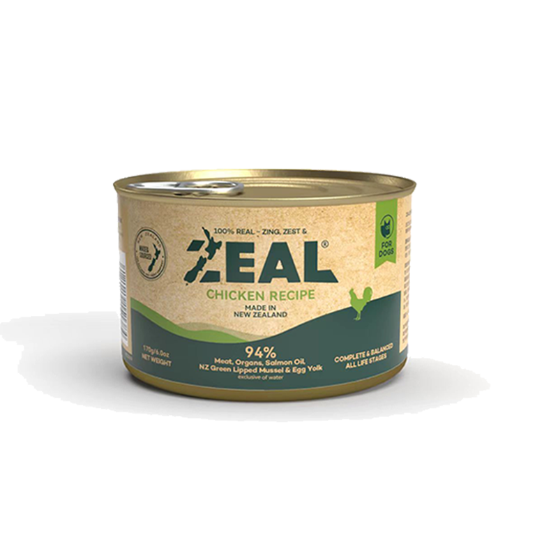 顽皮ZEAL0号罐无谷主食犬罐鸡肉配方170g*5罐
