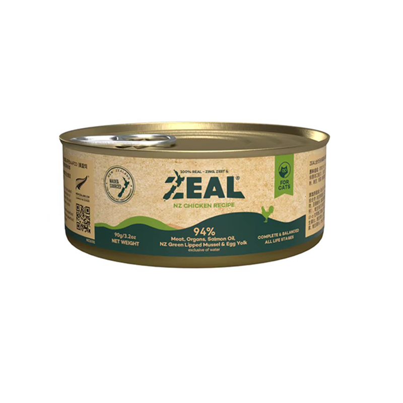 顽皮ZEAL0号罐无谷主食猫罐鸡肉配方90g*5罐
