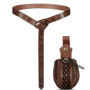 复古中世纪凯尔特压纹腰带皮带COSPLAY道具骑士角色扮演配饰