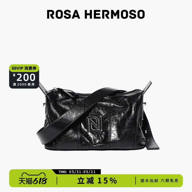 张彬彬同款ROSA HERMOSO/珞赫「漫步」男女同款情侣大容量斜挎包