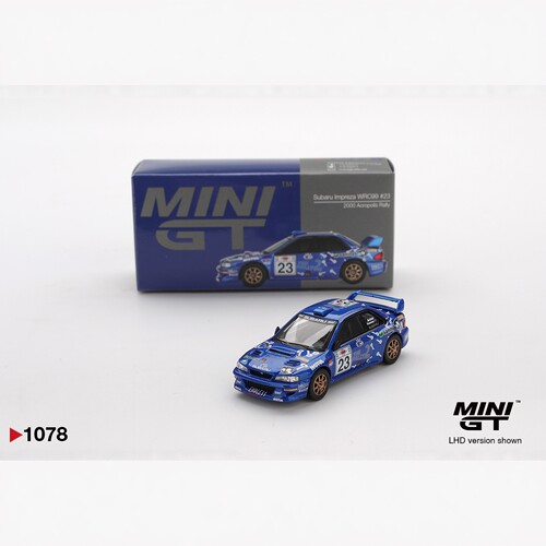 MINIGT1078斯巴鲁翼豹蓝64合金车