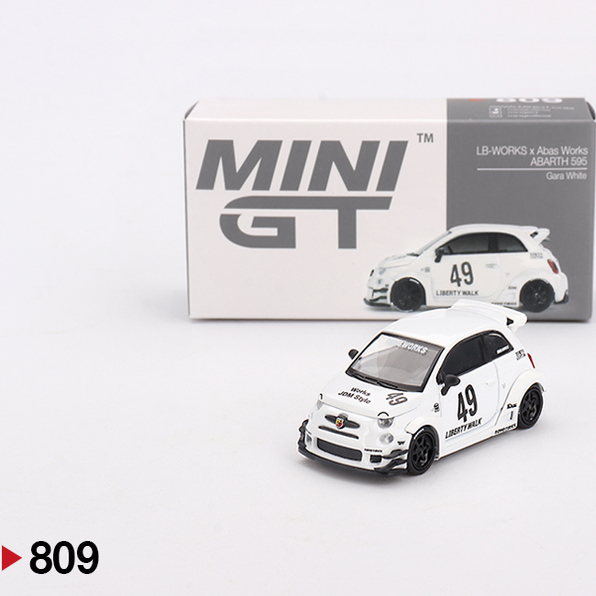 MINIGT809阿巴斯595白色64合金车