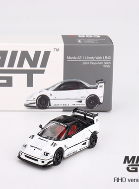 MINIGT953马自达MazdaAZ-1白色LB40改装64合金汽车静态模型东京