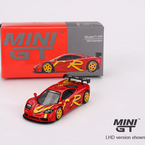 MINIGT684迈凯伦McLarenF1GTR红色1996展示车64合金汽车模型