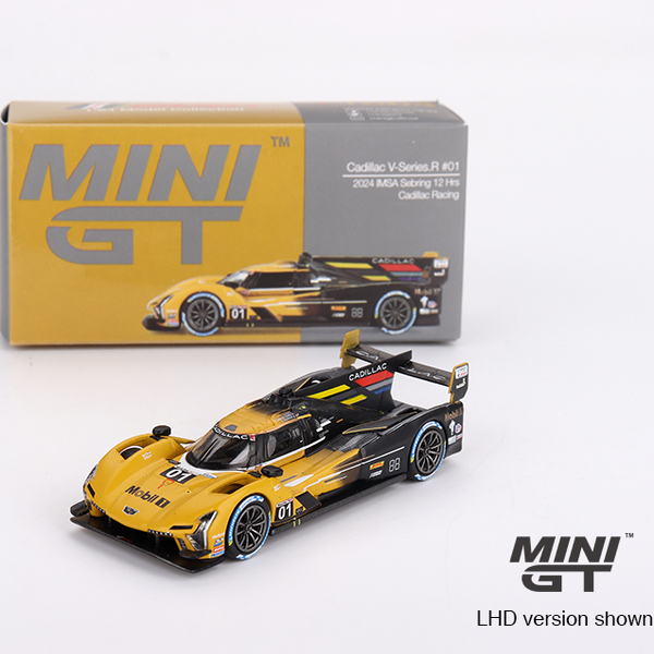 MINIGT1004凯迪拉克黄黑64合金车