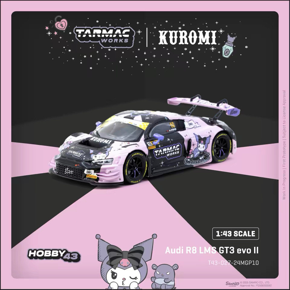 TW奥迪R8GT3库洛米43合金车模