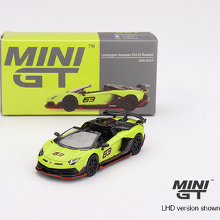 MINIGT887兰博基尼Lamborghini埃文塔多SVJ63亮绿大牛64合金车模