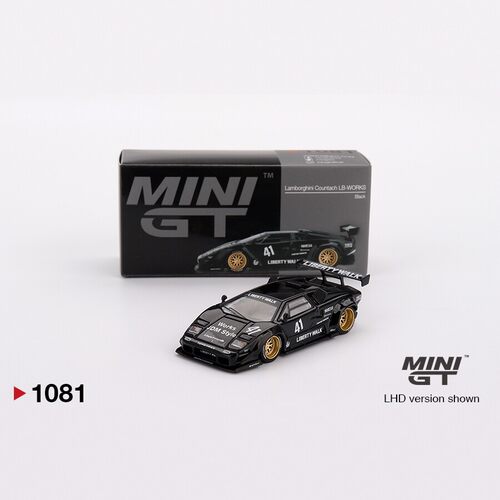 MINIGT1081纸盒兰博基尼康塔什LBWK改装版黑色64合金静态观赏车模