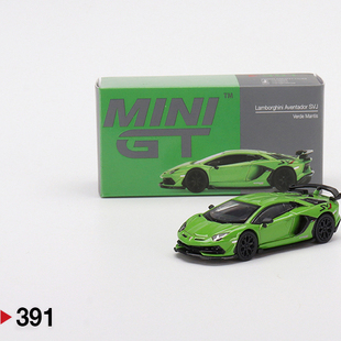MINIGT391兰博基尼Lamborghini埃文塔多SVJ绿色大牛64合金车模